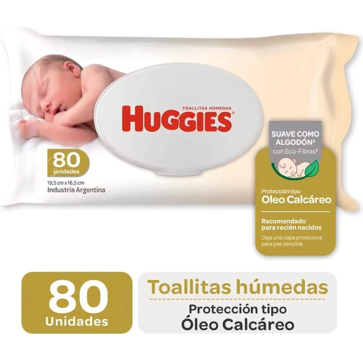 Toallitas Húmedas Huggies Óleo Calcáreo x 80