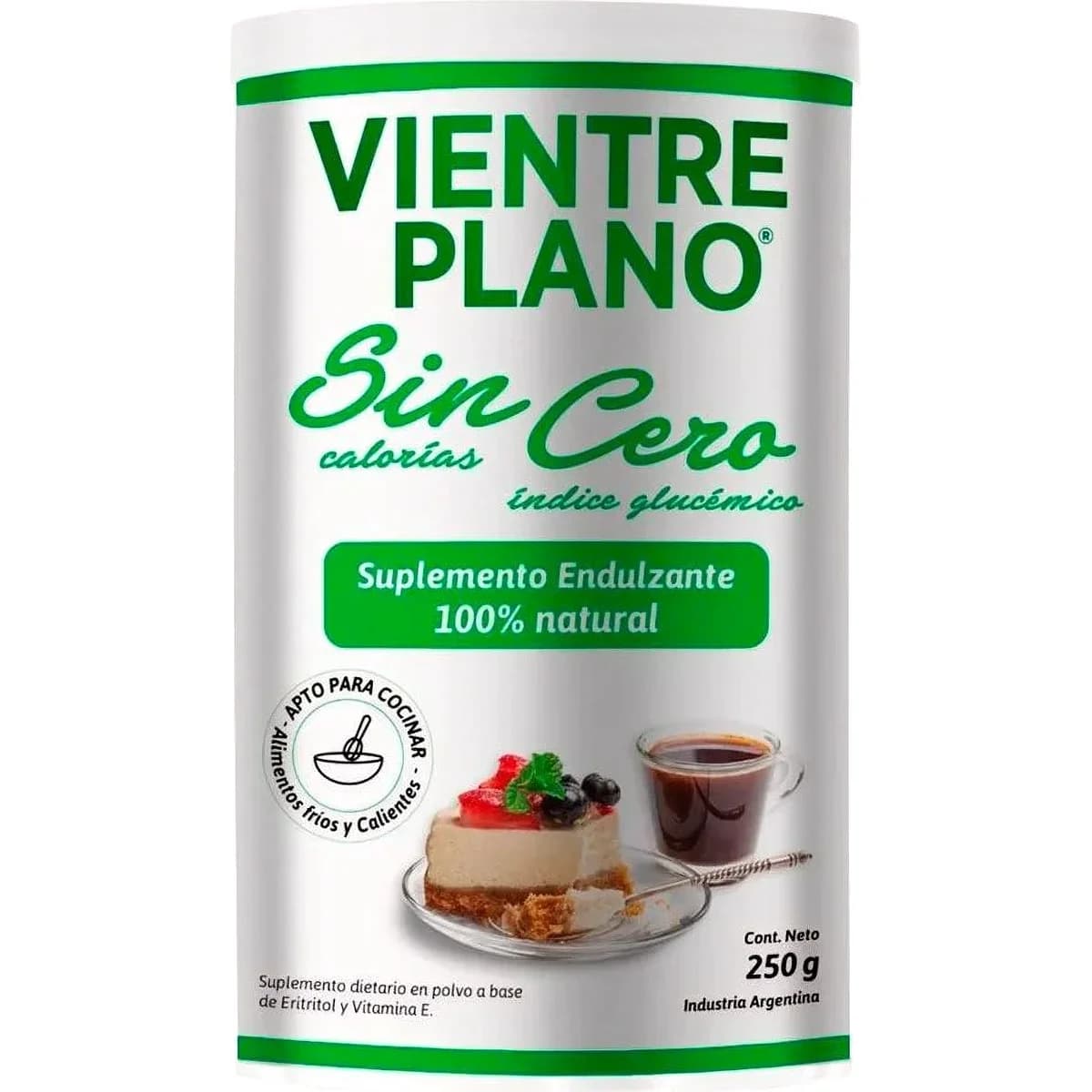 Suplemento Dietario Vientre Plano Sin Cero Endulzante en Polvo 250 g