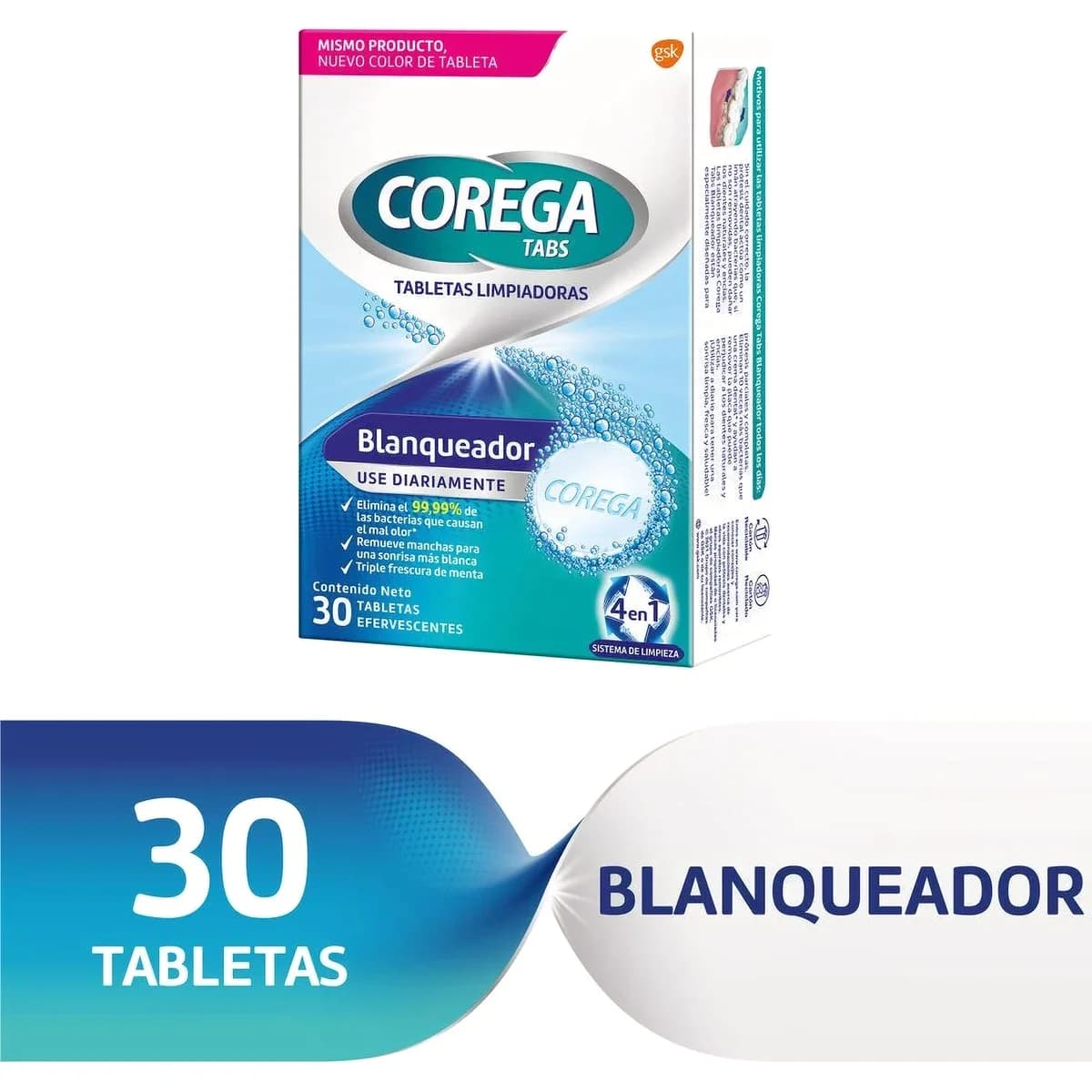 Corega Tabletas Limpiadoras Combine White x30