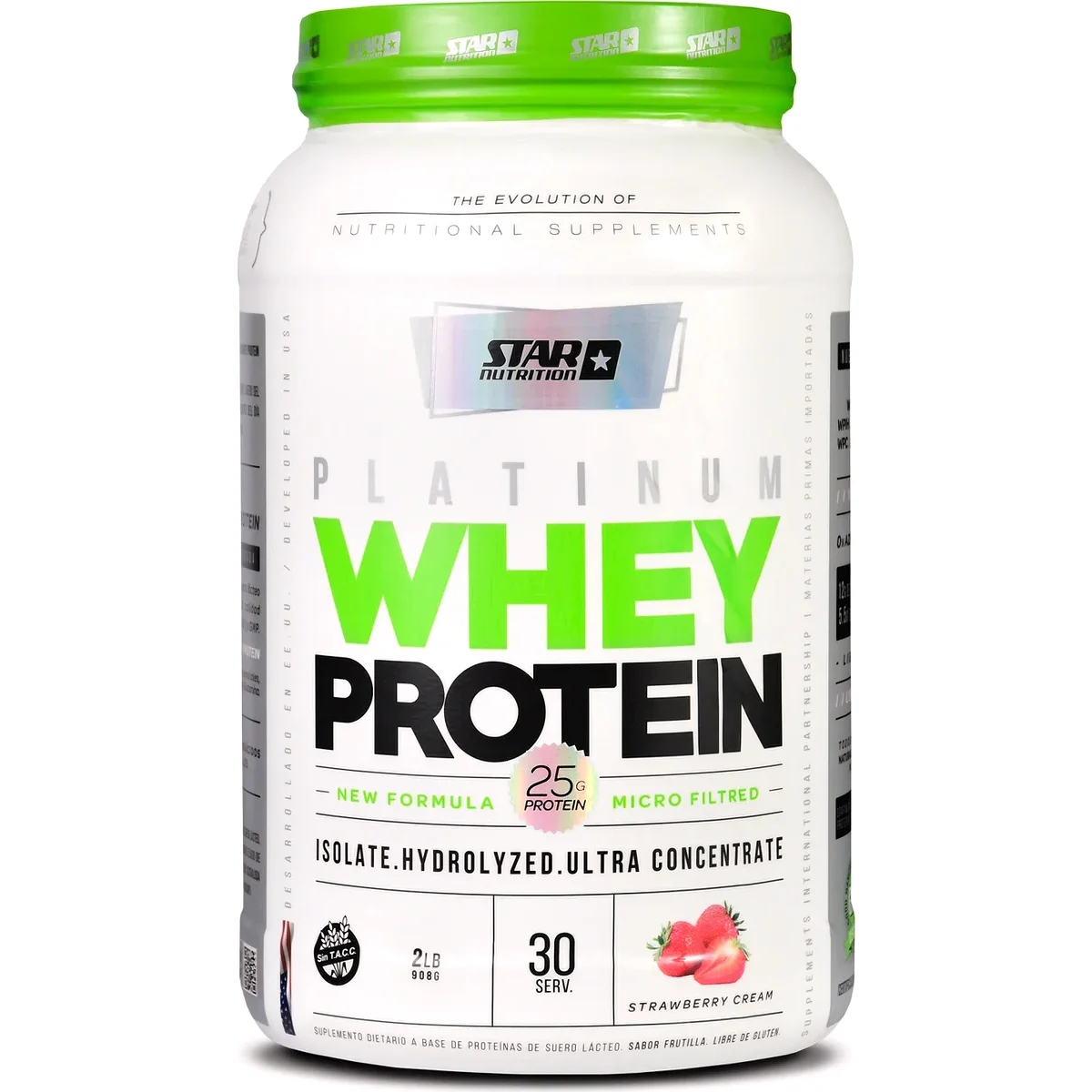 Star Nutrition Platinum Whey Protein Frutilla 2 lb