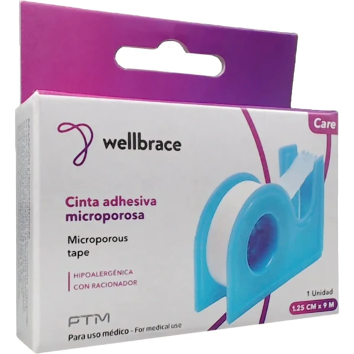 Cinta Microporosa Wellbrace 1,25 cm Individual