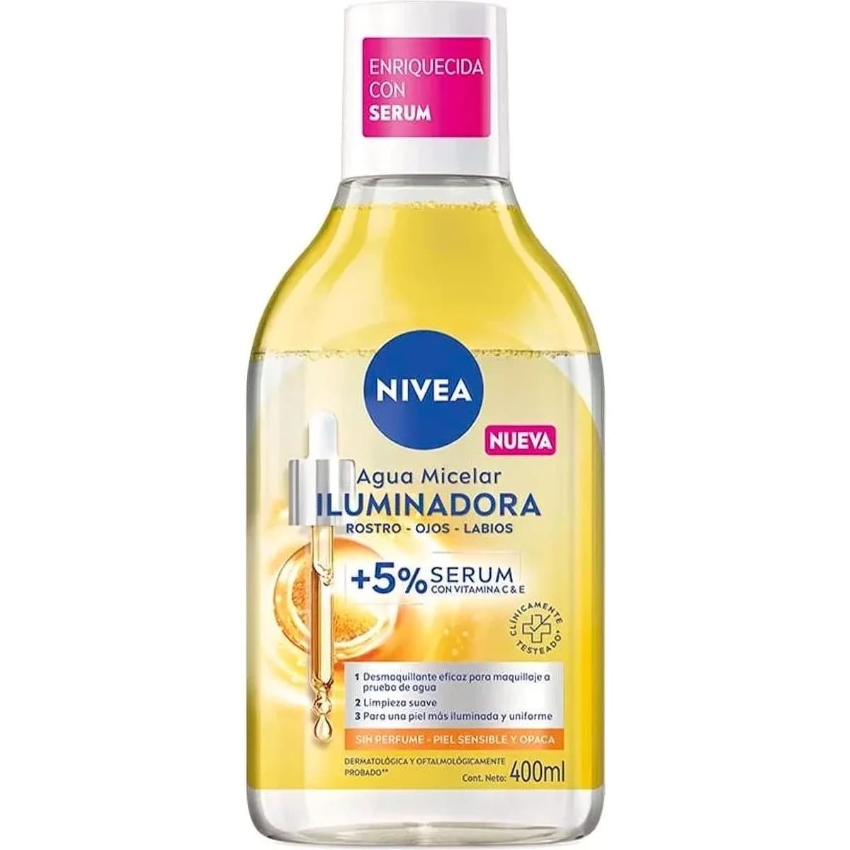 Agua Micelar Iluminadora Nivea con Sérum 400 ml