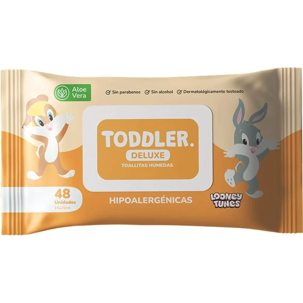 Toallitas Húmedas Toddler Deluxe con Aloe Vera 48 Unidades