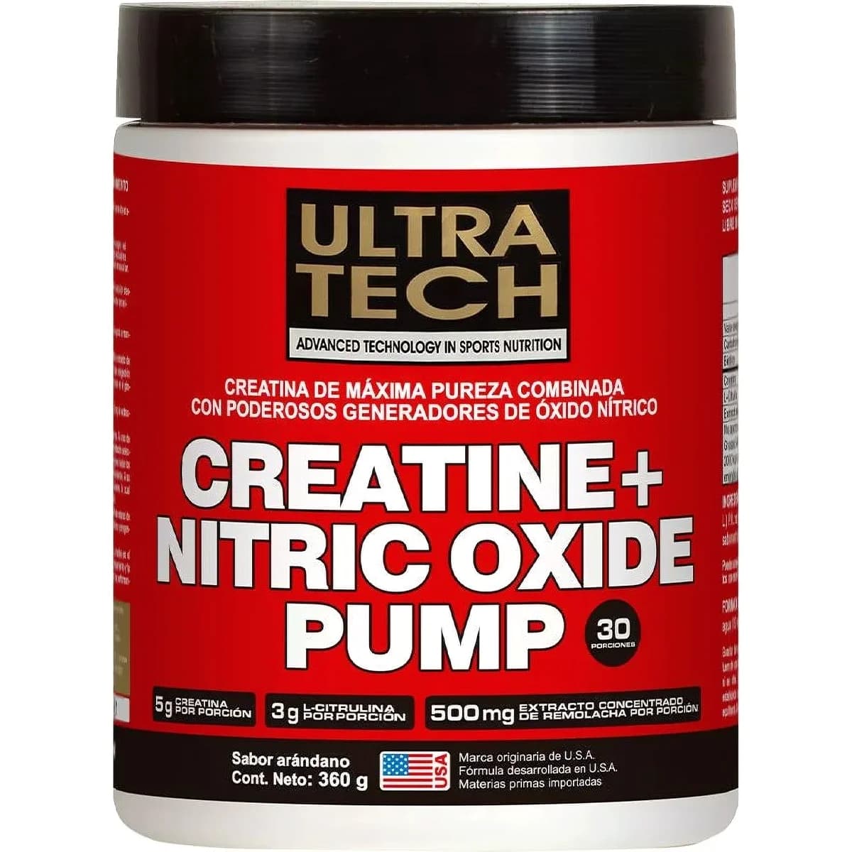 Suplemento Ultratech Creatine + Nitric Oxide Pump 360 g