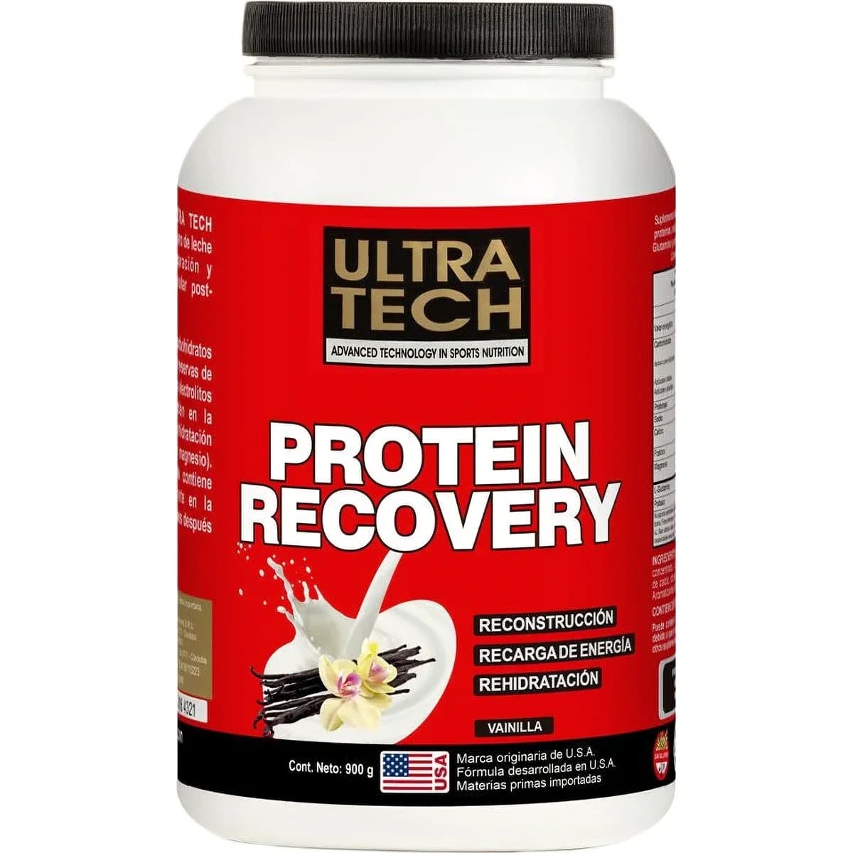 Suplemento Ultratech Protein Recovery Vainilla 900 g