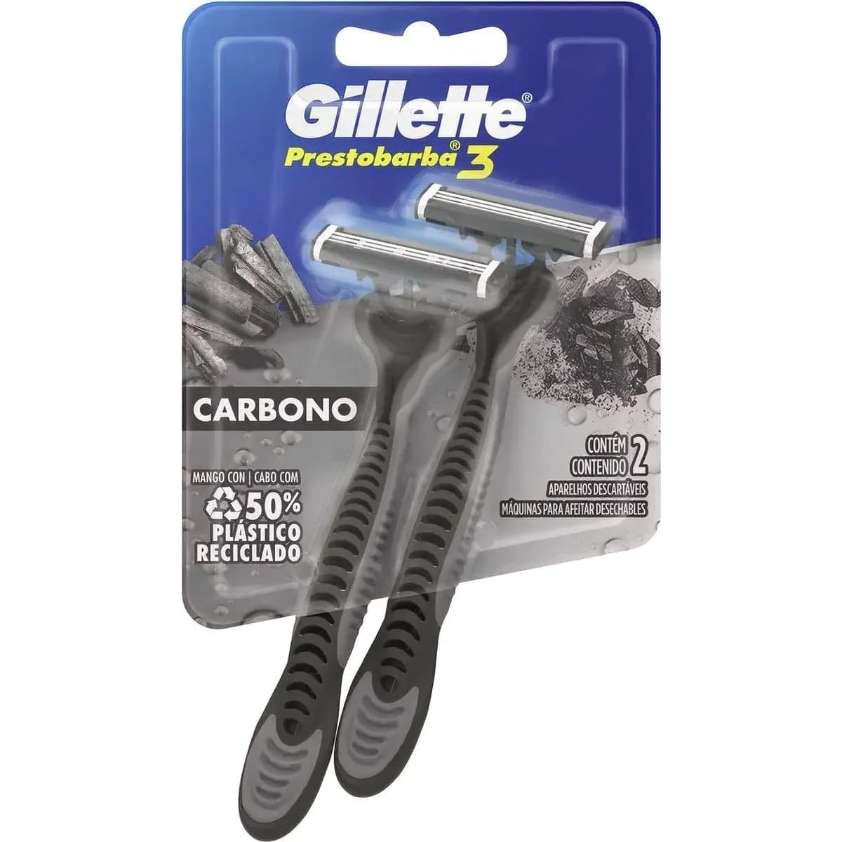 Prestobarba 3 Carbono Pack x 2 — Gillette Prestobarba