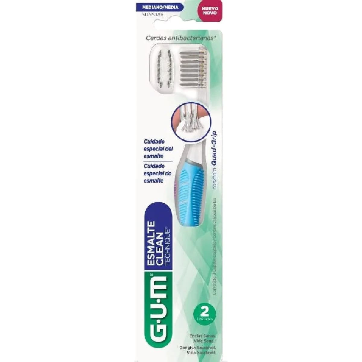 Cepillo Dental Gum Technique 447 Multi Clean x2 Unidades