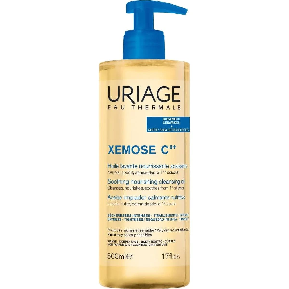 Gel Aceite Limpiador Uriage Xemose C8+ Clean Oil 500ml