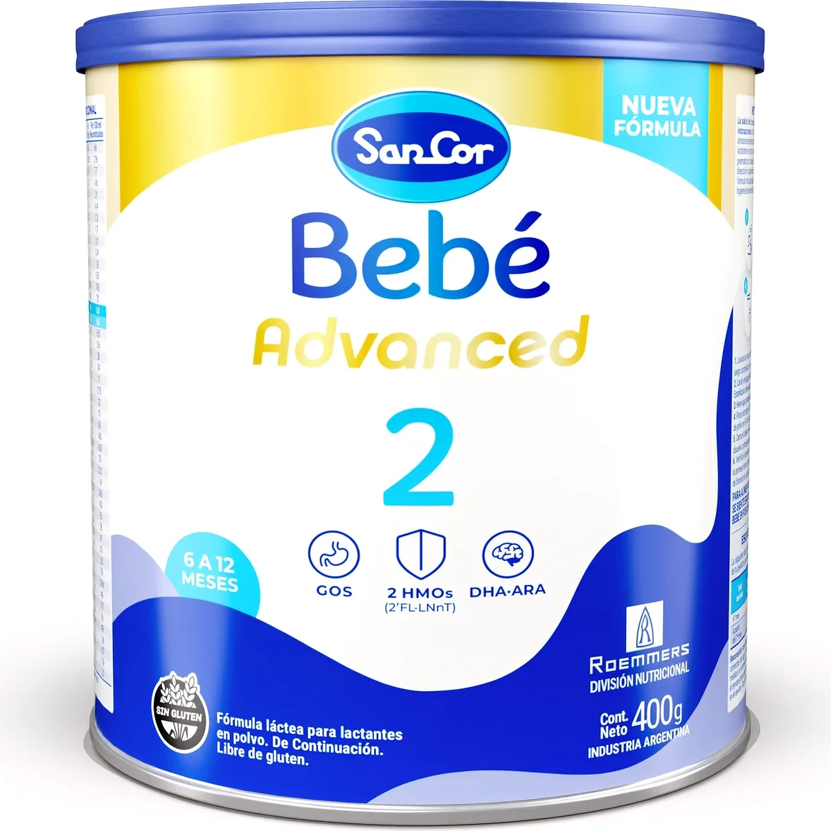 Fórmula de Continuación Sancor Bebé 2 Advance Lata 400 g