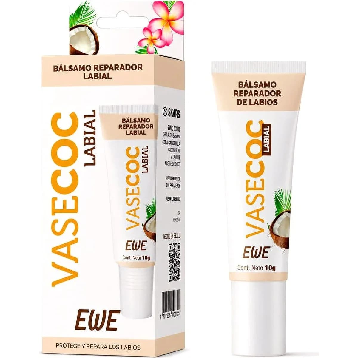 Bálsamo Labial Reparador Ewe Vasecoc 10 g