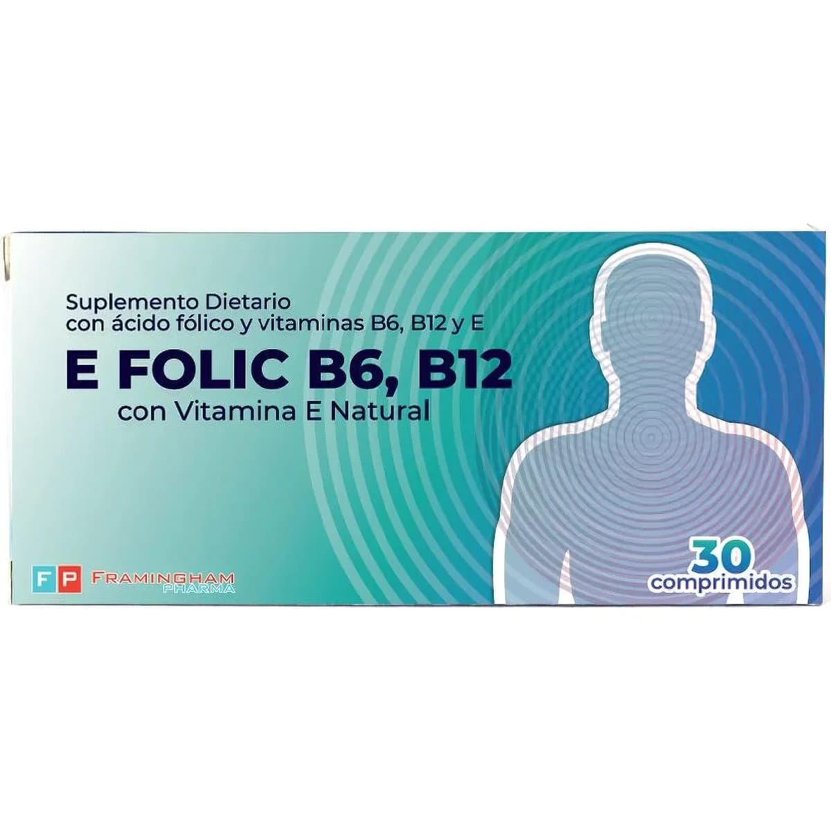 Suplemento Dietario E-Folic B6 B12 x 30 Comprimidos