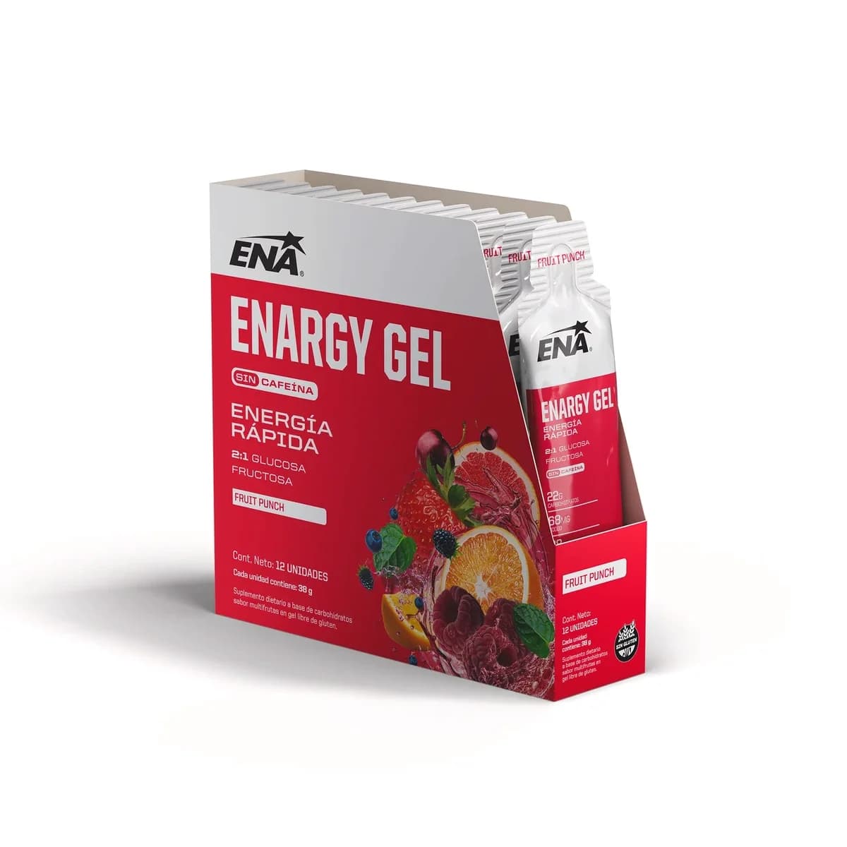 Gel Energético ENA Enargy Fruit Punch x12 Unidades