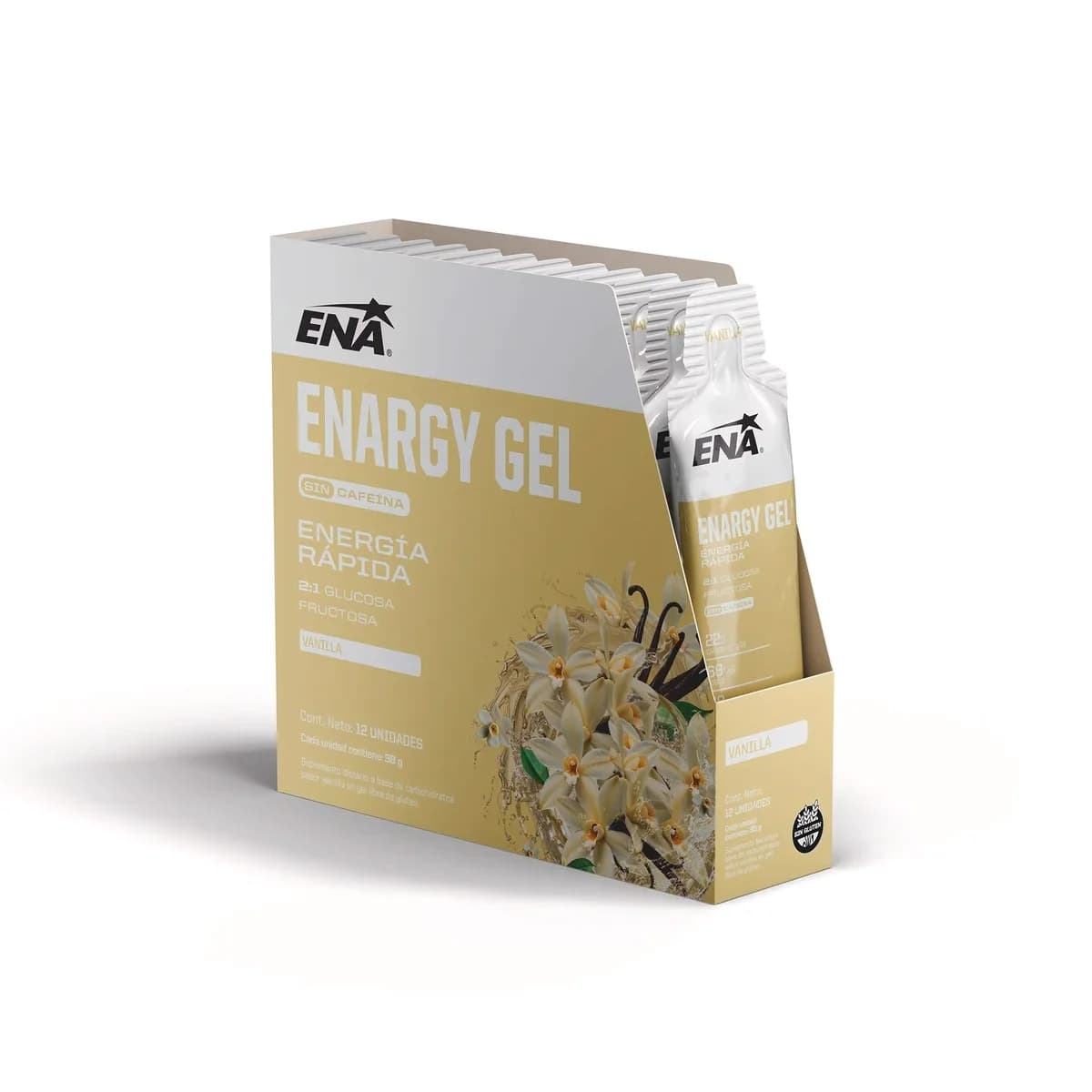 Gel Energético ENA Enargy Sabor Vainilla x12 Unidades