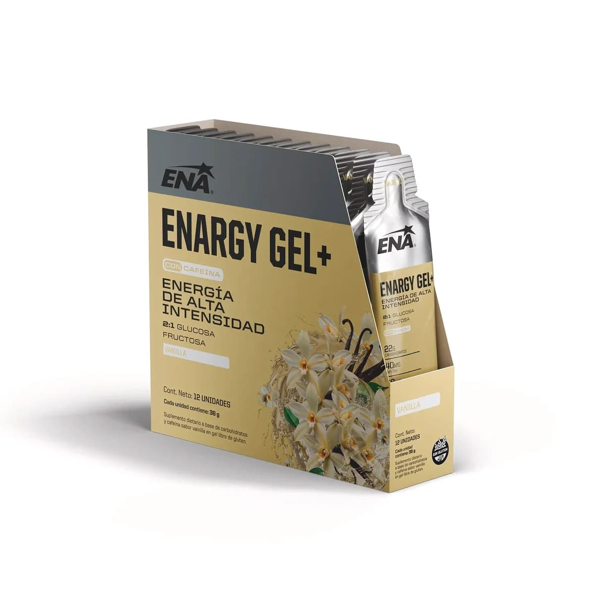Gel Energético ENA Enargy Gel+ Vainilla x 12 unidades